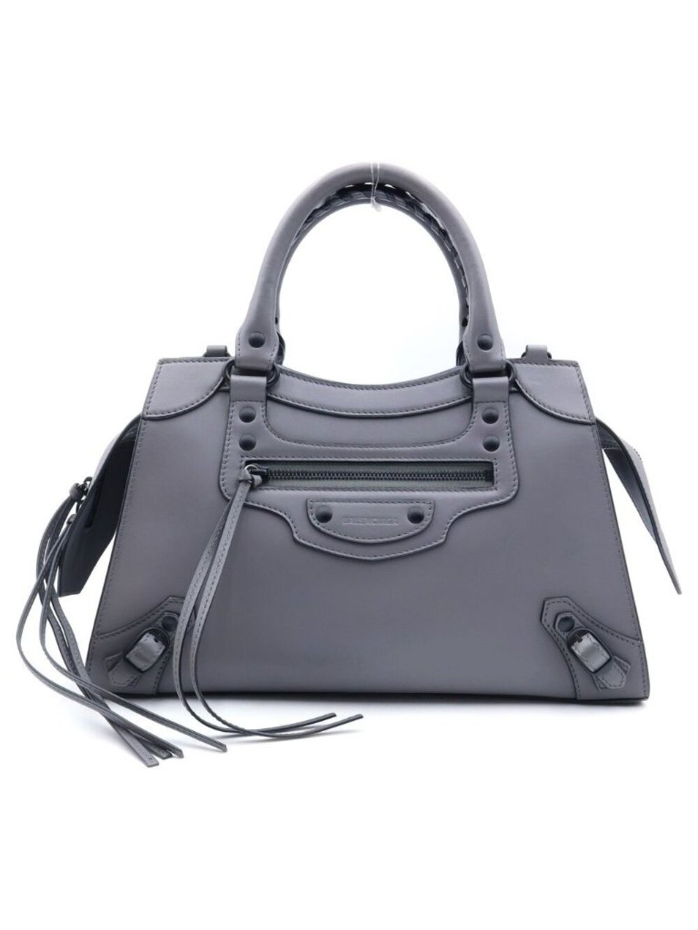 Balenciaga Neo Classic City Small 2-Way Shoulder Bag Purple Leather Black